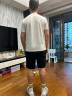 匹克（PEAK）【两件套】运动套装男夏季速干透气跑步健身训练服短袖短裤篮球服 大白/黑色 M/170 实拍图