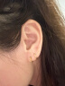 赛菲尔黄金耳钉足金999.9男女迷你养耳棒耳饰 约0.05克长约7mm 单支  实拍图