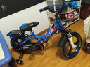 永久儿童自行车可折叠男女孩2-3-4-6-10岁脚踏车中小童宝宝童车 蓝 【避震一体轮＋加宽闪轮】可折叠 14寸 实拍图
