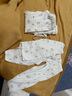 奇萌娃（qimengwa）新生婴儿衣服全棉内衣套装绑带和尚服0-3个月初生宝宝连体衣爬服 内衣两套系带款 2条 59 码1-2个月 实拍图