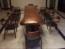 邦顾佳（BANGGUJIA）实木茶几茶桌椅组合实木大板茶桌新中式泡茶桌原木大板桌整木茶台 长凳140*30*45板厚5cm 实拍图