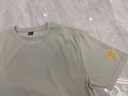 DIOULIFE夏天男士休闲套装夏季运动套装男衣服冰丝短袖T恤运动服套装潮牌 855卡其 XL 实拍图