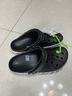 卡骆驰（crocs）洞洞鞋男鞋女鞋 25夏季新款运动鞋平底沙滩鞋透气情侣凉鞋拖鞋子 热推款-黑白配 39-40 (250mm) 实拍图