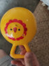 费雪（Fisher-Price）婴儿手抓摇铃球拍拍球小球宝宝充气橡胶皮球 4寸手柄铃铛F0517 黄色 实拍图