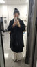 AEMAPE毛呢大衣女装2025春秋季新款赫本风黑色呢子外套长款 黑色 XL _建议120-135斤 实拍图