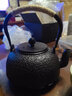 瓷牌茗茶具（cipaiming teaset） 铁壶生铁泡茶壶手工无涂层茶壶家用泡茶烧水壶 岩肌素铁壶 1200ml 实拍图