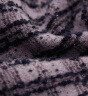 蓝地（LANDI）撞色拼接格纹羊毛连衣裙女2022新款小个子中长裙子秋冬 紫灰色 S 晒单实拍图
