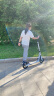 帝百伦（DEPTHPOWER） 滑板车成人代步两轮踏板车儿童6-10-14岁以上大童折叠减震平衡车 悍马白【手闸碟刹+双减震】 实拍图