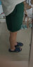 茵曼2024夏女新款时尚休闲百搭纯色花苞舒适遮胯显瘦A字短裤 墨绿色 XL 实拍图