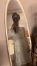 小野七天吊带睡裙女性感睡袍薄蕾丝冰丝高级感家居服带胸垫开衩仿真丝睡衣 【单白色睡袍（无吊带）+腰带】 实拍图