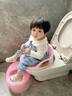 ONLYOU BABY儿童马桶圈大号坐便器男孩女宝宝专用坐垫婴儿便盆梯小孩厕所辅助 维尔粉-硅胶软垫马桶圈+踩脚凳 【免安装】全包胶靠背（送挂钩） 实拍图