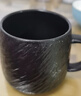 品喻（PINYU）石纹情侣马克杯个性陶瓷大容量办公室家用简约生日礼物500ml黑色 实拍图