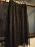 VITIV 香港潮牌中长款网纱半身裙女 春秋季新款时尚四季百搭松紧腰黑色纱裙子显瘦高腰褶皱A字百褶裙 金色 均码【裙长75cm】 实拍图