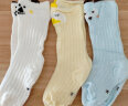 9i9婴儿袜子夏薄宝宝长筒袜网眼防蚊袜精梳棉袜松口不勒3双蓝 实拍图