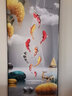 瑞尚（RUISHANG） 玄关装饰画现代简约进门壁画山水墙画竖版晶瓷画欧式轻奢挂画 九鱼图F 80*160/烤瓷镶钻+铝合金边框 实拍图