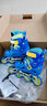 宝狮莱宝狮莱月神轮滑鞋儿童专业培训平花休闲可调节溜冰鞋男女直排Luna 蓝色+原厂专业头盔护具包 31-34码（可调节） 实拍图