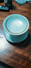 青澹汝窑盖碗三才茶杯功夫茶景德镇茶碗纯手工冰裂釉茶具望月盖碗 实拍图