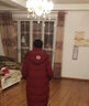 雅鹿品牌长款羽绒服女长过膝新款冬季加厚保暖时尚宽松鸭绒连帽外套 红色 M （推荐125-150斤） 实拍图