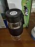恩尔美（nRMEi）茶杯茶水分离杯磁弹泡茶杯子男士双层防烫耐高温高硼硅玻璃水杯子 【磁吸控茶/防烫杯套】黑色 500ml 实拍图