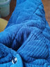 南极人睡衣男士秋冬季珊瑚绒加厚加绒三层夹棉中老年睡衣女士家居服套装 藏青(男款冬天保暖套装) 3XL（推荐160-180斤） 实拍图
