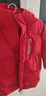 巴拉巴拉童装儿童羽绒服男童外套女童宝宝年冬装大绒被亲子装时尚长款加厚 新年红B版-灰鸭绒 100 实拍图