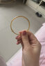 明牌珠宝实心黄金手镯女款 足金光板素圈抽拉金手镯AFI0177工费800 新潮款金镯子 约35.27克 实拍图