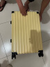 狄斯顿保罗（DISIDUNBAOLUO）铝框大容量行李箱新款硬壳多功能拉杆箱可坐人结实耐用登机密码箱 奶黄色 【高承重】坐坏包赔铝框 24英寸 -黄金尺寸-适合学生返校旅游托运箱 实拍图