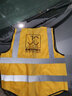 卓防反光背心反光衣建筑施工地警示交通马甲工作服安全服定制logo印字 土黄色（网格款带口袋） 实拍图