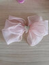 言象韩版雪纱儿童蝴蝶结发夹宝宝气质发卡公主粉红色网红ins淑女 韩粉色 实拍图