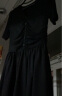 哥弟【GD】2024夏季新款时髦气质V领丝网拼接长款洋装连衣裙1500517 经典黑 M (3码) 晒单实拍图