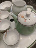 唯古潮汕功夫茶具套装家用小套青瓷茶盘茶壶盖碗茶杯陶瓷茶船办公茶海 茶壶陶瓷茶盘10件套（普通包装） 实拍图