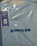 罗蒙（ROMON）两件装男士纯棉短袖t恤夏季圆领透气体恤衫男T纯色打底衫男装上衣 【白色+灰蓝】 4XL /195(推荐体重180-200斤） 实拍图