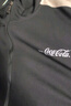 可口可乐（Coca-Cola）外套男秋冬运动休闲宽松开衫卫衣立领夹克 黑色加绒 L(130-150斤) 实拍图