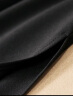 尚都比拉设计感抽褶收腰显瘦中长款V领吊带连衣裙夏季修身小黑裙 黑色 XL  晒单实拍图