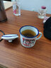 莱啊个性搪瓷杯复古马克杯带盖大号创意水杯茶杯男办公室怀旧老式茶缸 幸福像花儿一样 700ml 实拍图