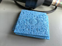 鹿仙子焊锡电烙铁高温清洗海绵耐高温加厚焊接除锡片洗烙铁头绵垫 【加厚款】正方形-蓝色 5片装 实拍图