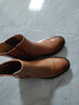 DEEP BREATH深呼吸女鞋牛皮松紧套筒切尔西靴一脚蹬短靴AX15135 浅棕 37 实拍图