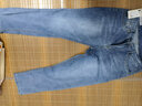 潮酷胖胖熊 牛仔裤男宽松直筒裤 秋冬季新款弹力大码牛仔长裤 070#（薄款） 34(2尺7) 实拍图