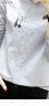 暖乔（Nuanqiao） 纯棉衬衫女长袖春秋小清新印花全棉打底白色衬衣女 蓝色不加绒 XL（120-130斤） 实拍图