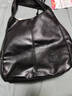 北狐复古真皮托特包简约百搭羊皮单肩手提包多隔层大容量休闲女士斜挎 黑色羊皮 实拍图