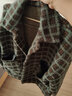 穆夏百合毛呢大衣女2025秋冬季新款装短款加厚呢子大衣羊羔毛格子毛绒外套 咖格 S (130斤以下) 实拍图