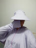 九灿冰丝防晒衣女士防晒面罩遮阳防晒帽子一体骑行防紫外线防晒服 升级冰丝款-粉紫色（100-160斤） 实拍图