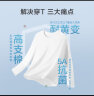 京东京造【抗菌小白T】5A级抑菌长袖T恤男40支新疆棉合体打底t恤 白L 实拍图