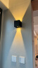 爱斯兰LED户外壁灯防水客厅走廊楼梯上下发光洗墙灯庭院别墅露台外墙灯 砂岩黑-暖光-7W 晒单实拍图