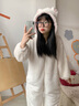束时·创漫动漫卡通连体睡衣袍男女情侣秋冬加绒加厚珊瑚绒动物家居服套 北极熊连体睡衣(加厚珊瑚绒)+棉鞋 M (150-165cm,适用40-55kg) 实拍图
