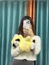途尊冬季新款手套保暖毛绒绒加厚学生骑行可爱小狗防寒手套女生可挂脖 垂耳小狗（含可拆卸挂绳） 实拍图