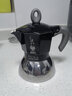 比乐蒂（Bialetti）摩卡壶手冲咖啡壶意大利进口磁感单阀意式咖啡机高压浓缩户外 【磁感不锈钢底】黑色2杯份 60ml 实拍图