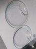菲内克斯钢化玻璃方形圆形分隔餐盘带醋酱碟多功能饺子盘子适用微波炉烤箱 圆形10寸2只装 实拍图