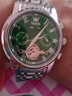 欧利时（OLEVS）瑞士认证品牌手表男机械表全自动夜光防水多功能男士手表高档男表 OLEVS-6607-钢带本绿 实拍图