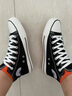 法拉步学院风高帮帆布鞋女学生韩版百搭透气滑板鞋子休闲鞋子女球鞋 黑色（X01） 39 实拍图